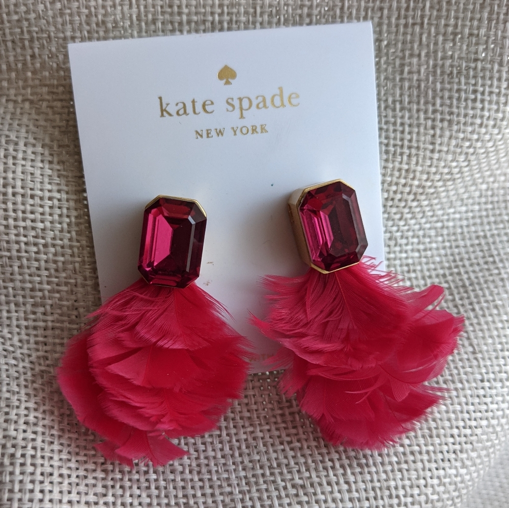 NWT Kate Spade Feather Earrings
